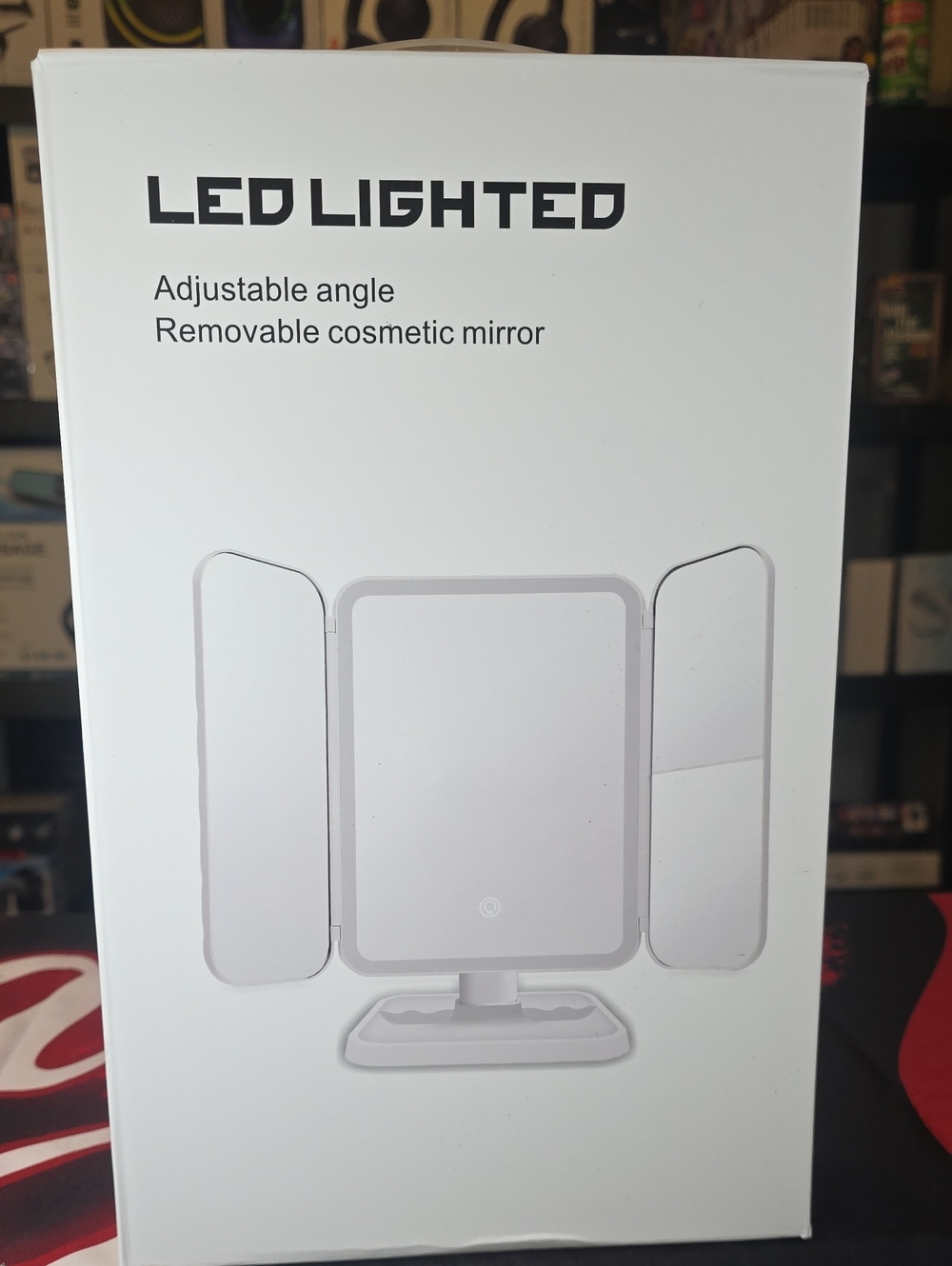 LED Lighted Adjustable Cosmetic Mirror - White